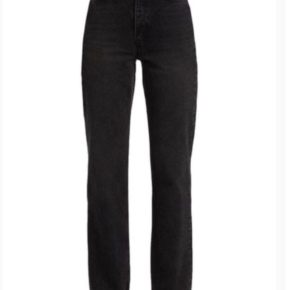 Rag & Bone Alex High-rise straight leg jeans in worn in black size 25 NWT - Picture 3 of 15